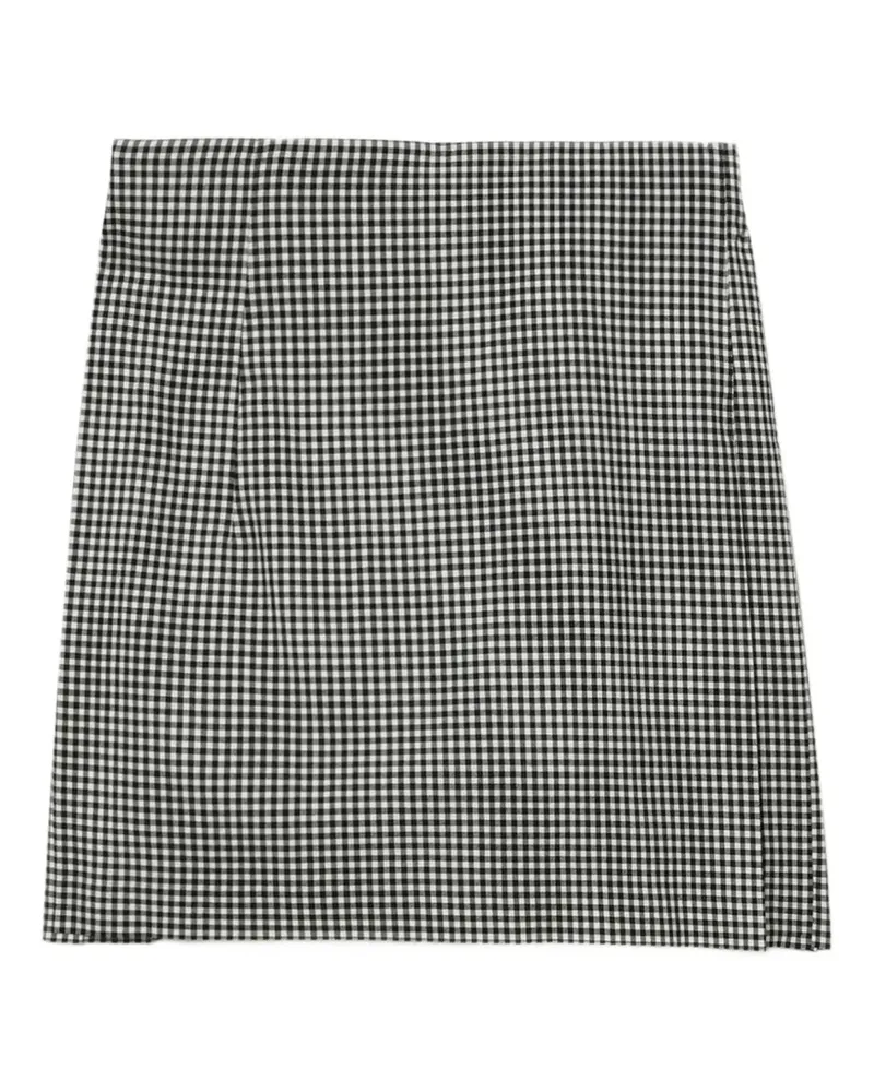 Comme des Garçons Karierter Minirock mit Gürtel - Schwarz Schwarz