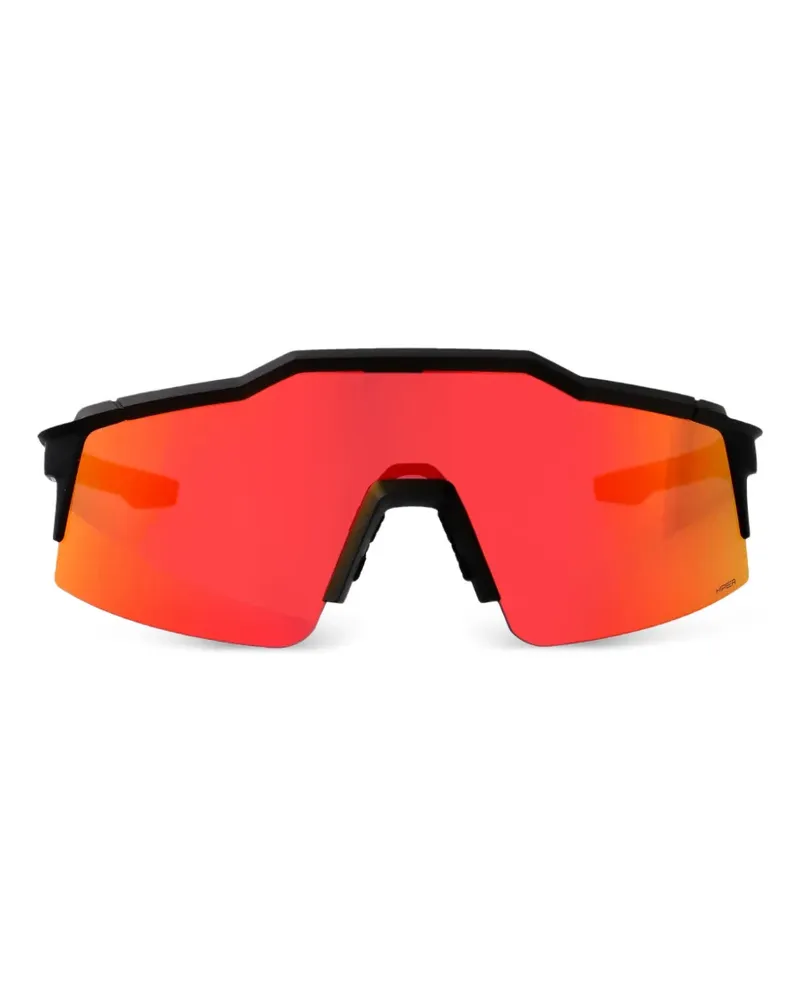 100% Eyewear Speedcraft SL Sonnenbrille mit Shield-Gestell - Schwarz Schwarz