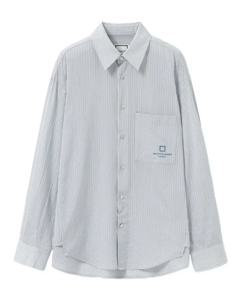 Wooyoungmi Gestreiftes Hemd - Weiß Weiß