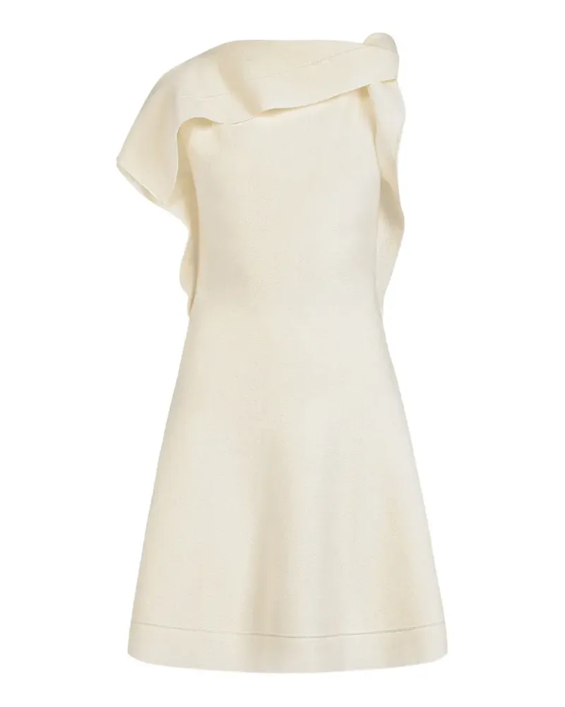 Oscar de la Renta Drapiertes Strick-Minikleid - Nude Nude