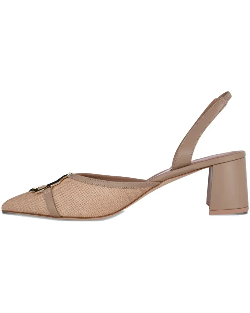 Malone Souliers Misha point-toe slingback pumps - Nude Nude