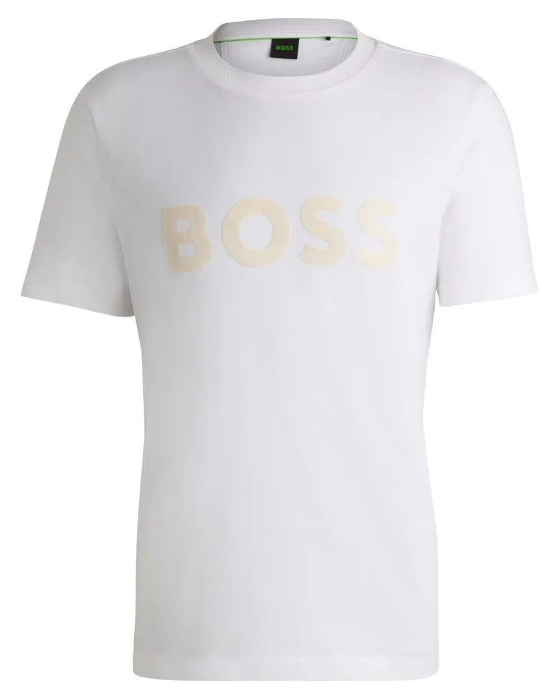HUGO BOSS T-Shirt mit Logo-Print - Weiß Weiß