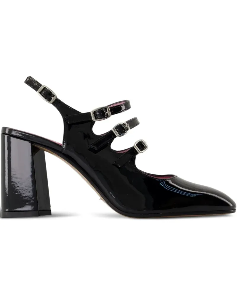Carel Carel Pumps mit Schnalle aus Lackleder 60mm - Schwarz Schwarz