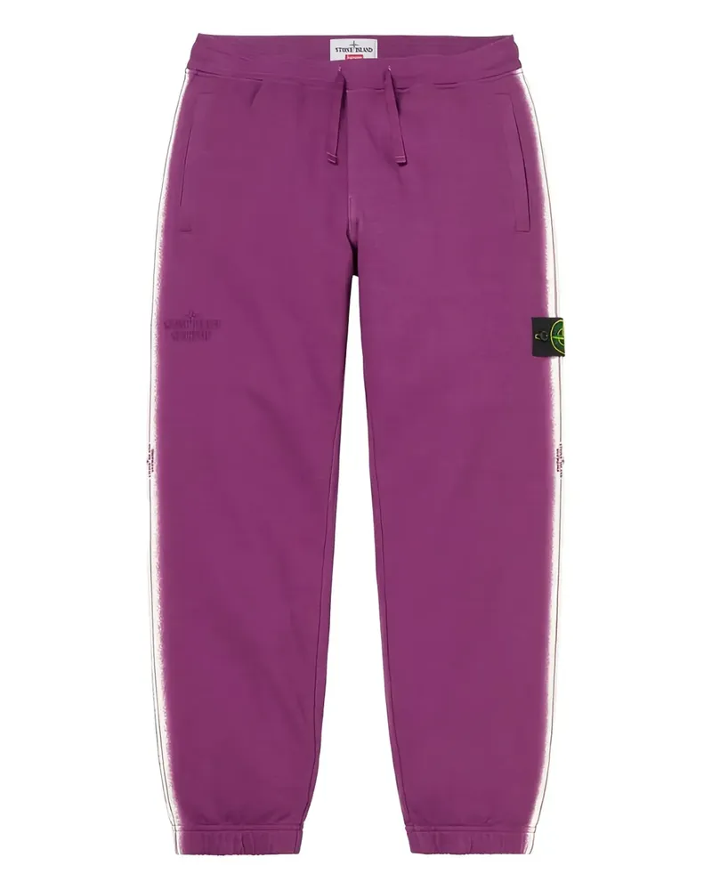 Supreme Being x Stone Island side-striped track pants - Violett Violett