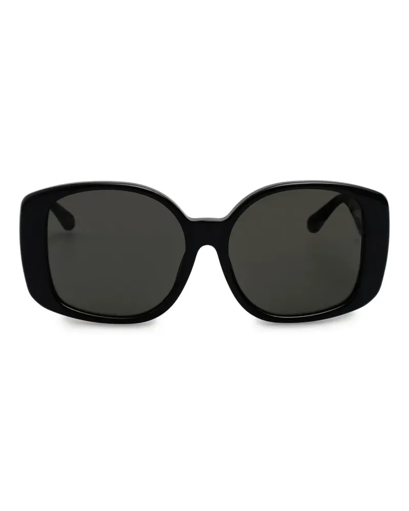 Linda Farrow Venus Sonnenbrille mit Oversized-Gestell - Schwarz Schwarz