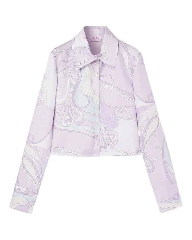 Emilio Pucci Orchidee-print silk shirt - Violett Violett
