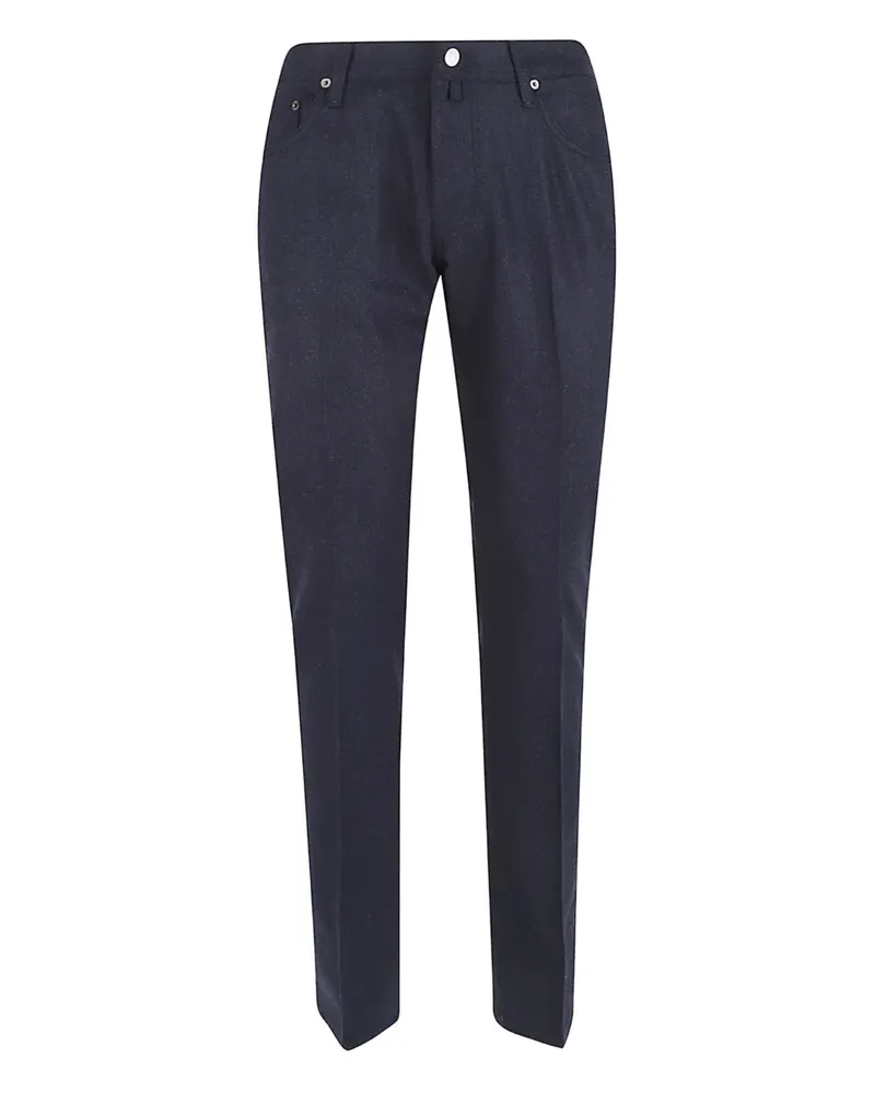 Jacob Cohën logo-patch trousers - Blau Blau