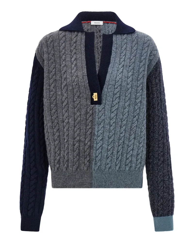 Ferragamo Zopfmuster mit Gancio-Detail - Grau Grau