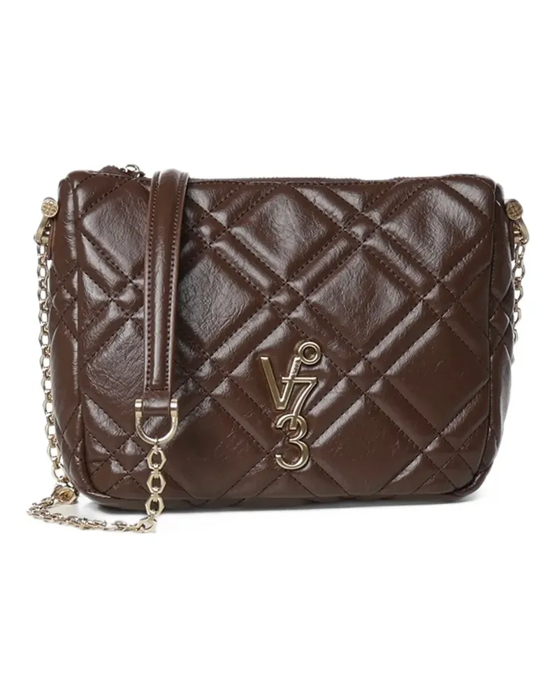 V°73 Diaspro Schultertasche mit Logo-Schild - Braun Braun