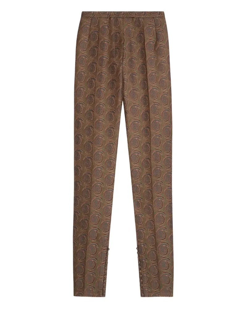 Dries van Noten Hose aus Wirbel-Jacquard - Grün Grün