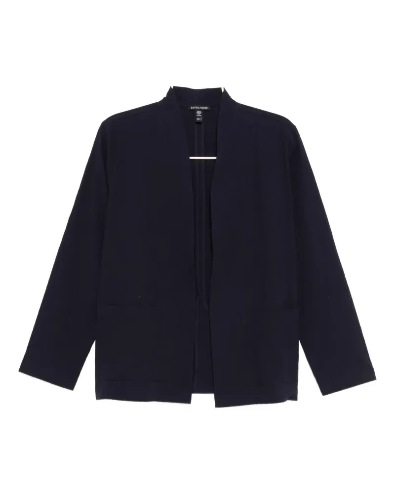 Eileen Fisher puckered high-collar jacket - Blau Blau