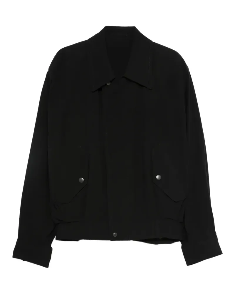 Issey Miyake Hemdjacke mit Tasche - Schwarz Schwarz