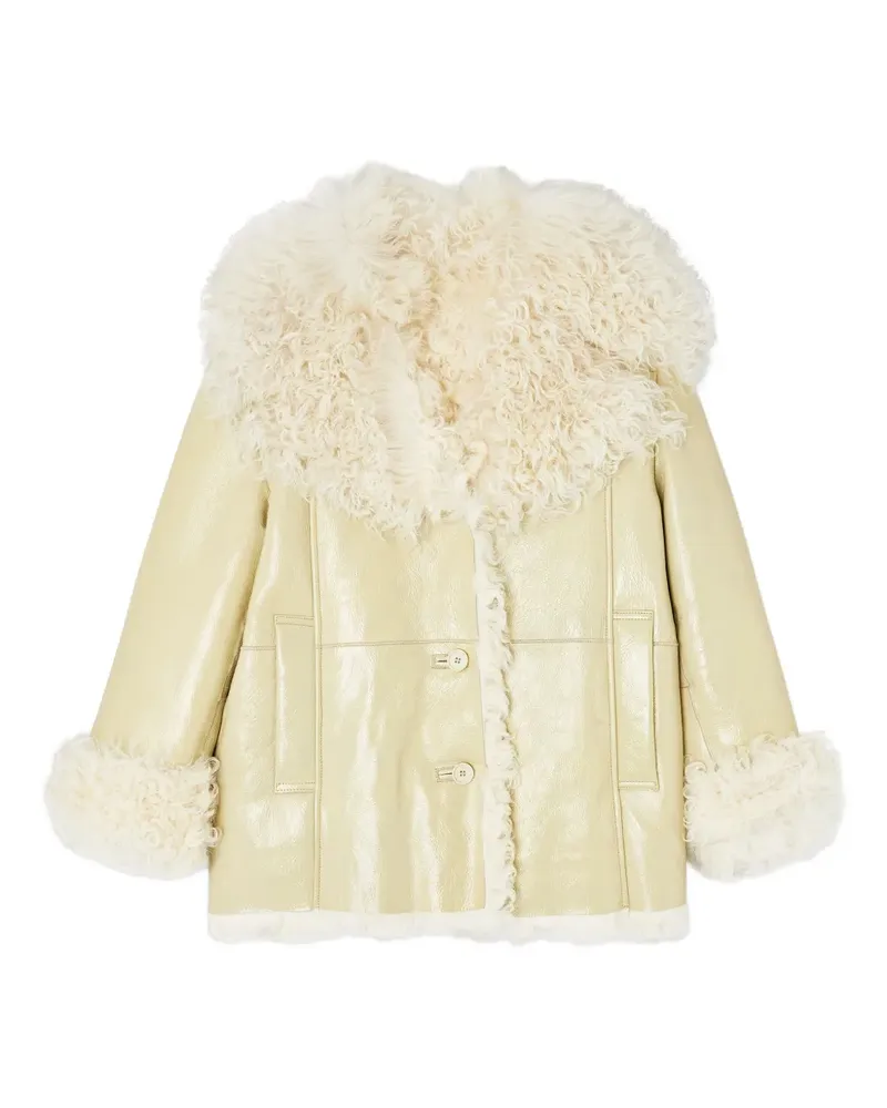 Diesel LAconic Jacke mit Shearling-Kragen - Weiß Weiß