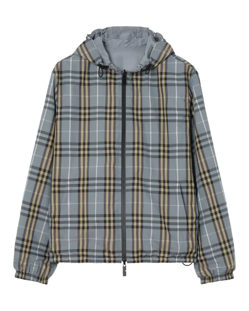 Burberry reversible Check hooded jacket - Blau Blau