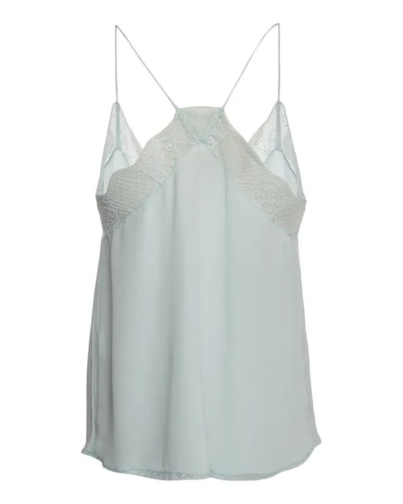 Zadig & Voltaire Cami lace-trim tank top - Blau Blau