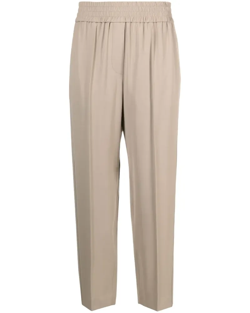 Brunello Cucinelli Tapered-Hose im Cropped-Design - Nude Nude