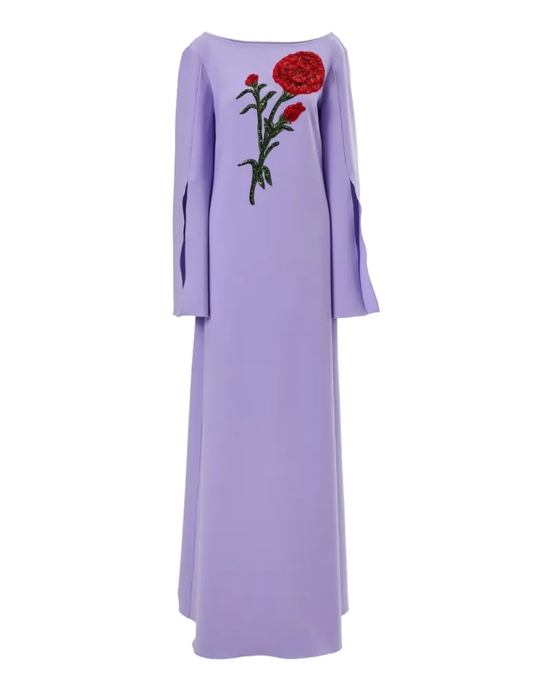 Carolina Herrera New York Kaftankleid mit Nelkenstickerei - Violett Violett