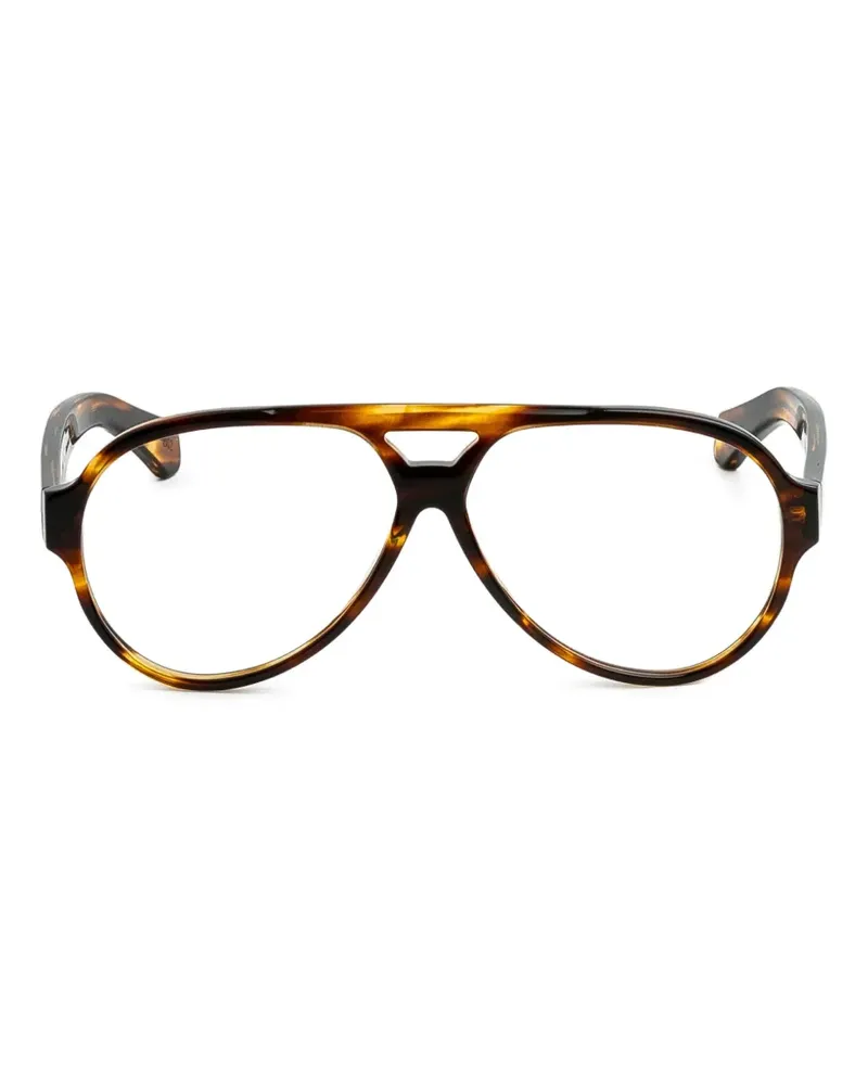 EPOS Hakon pilot-frame glasses - Braun Braun