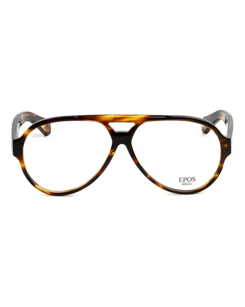 EPOS Hakon pilot-frame glasses - Braun Braun