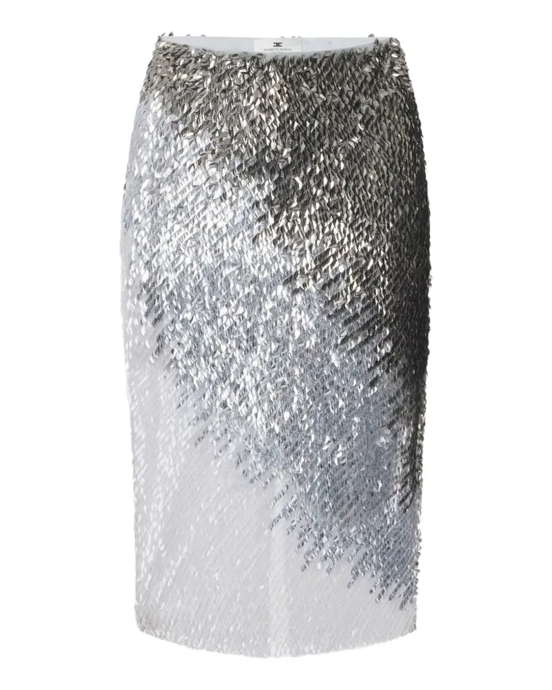 Elisabetta Franchi skirt in metallic tulle fabric - Weiß Weiß