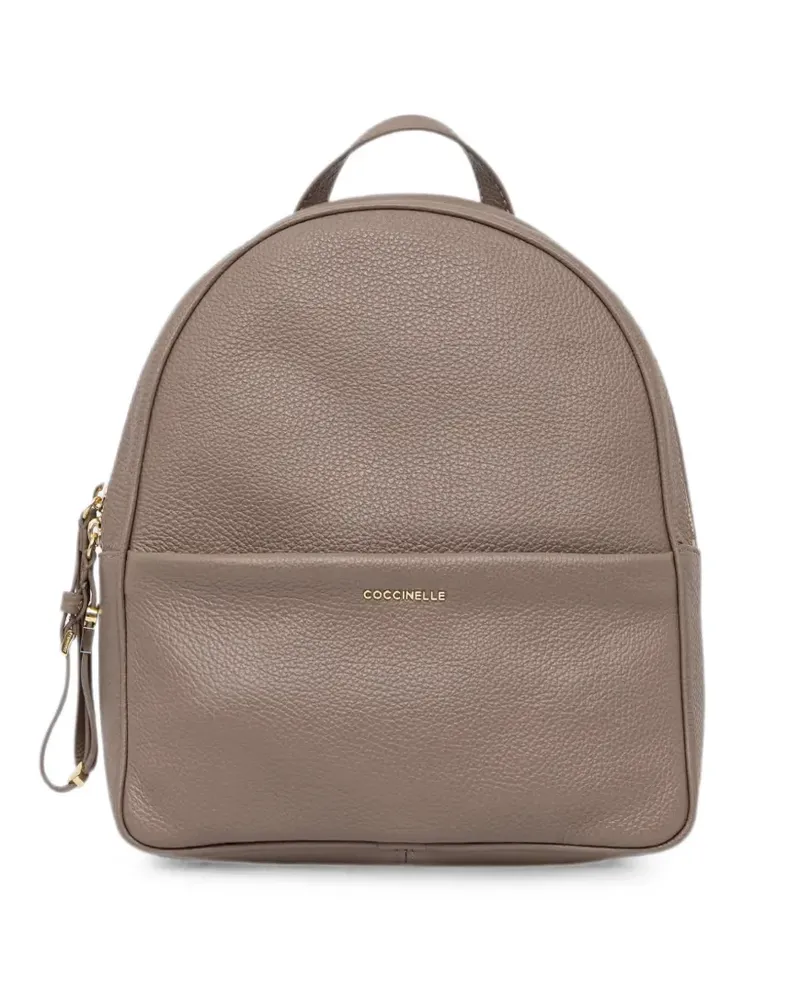 Coccinelle medium Nory grainy-leather backpack - Nude Nude