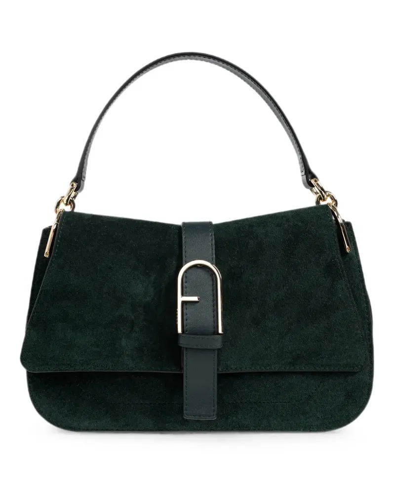 Furla Flow suede tote bag - Grün Grün
