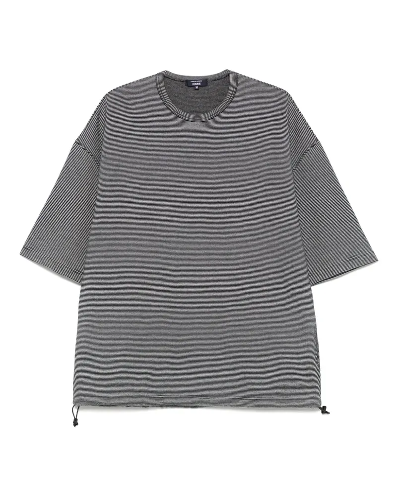 Comme des Garçons Gestreiftes T-Shirt - Schwarz Schwarz
