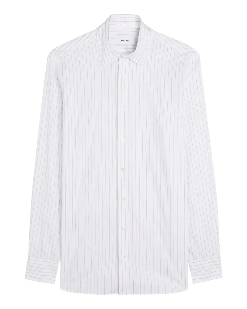LARDINI Gestreiftes Hemd - Weiß Weiß