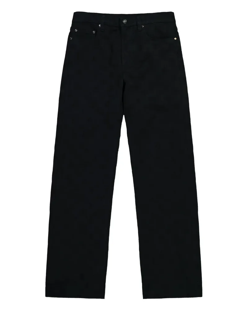 Casablanca Paris Five-Pocket-Jeans mit Logo-Patch - Schwarz Schwarz