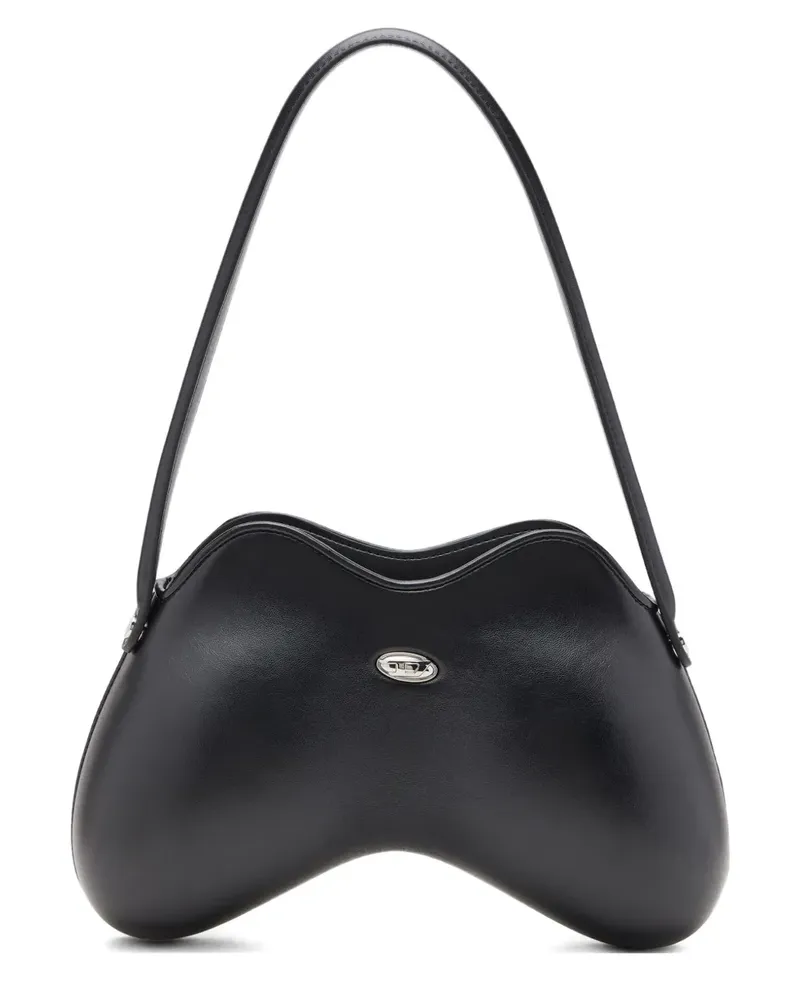 Diesel Abgerundete Double-D Schultertasche - Schwarz Schwarz