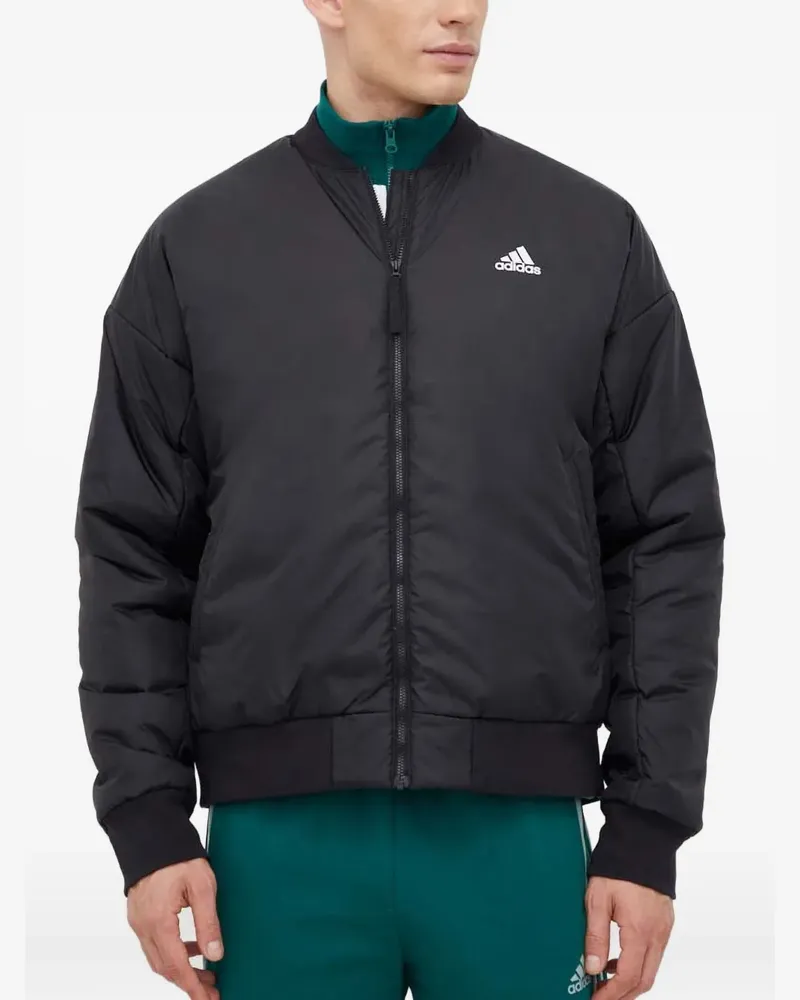 adidas Bomberjacke mit Logo-Print - Schwarz Schwarz