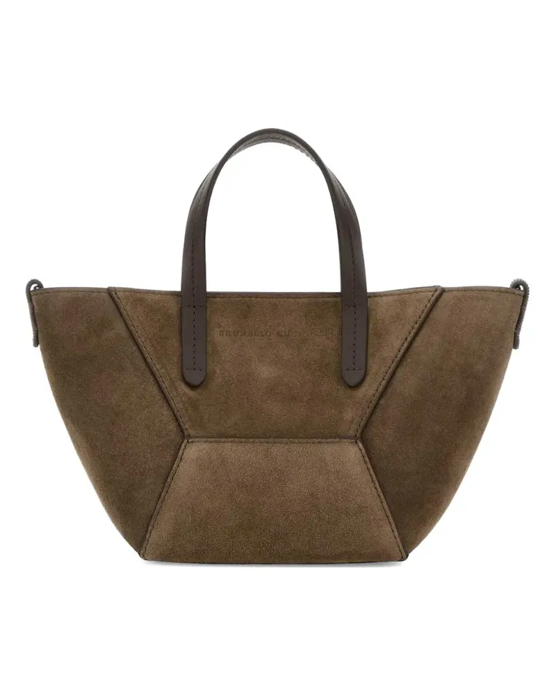 Brunello Cucinelli suede handbag - Braun Braun