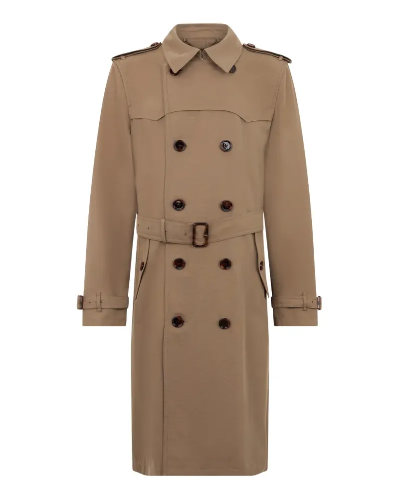 Burberry Foxfield double-breasted trench coat - Nude Nude