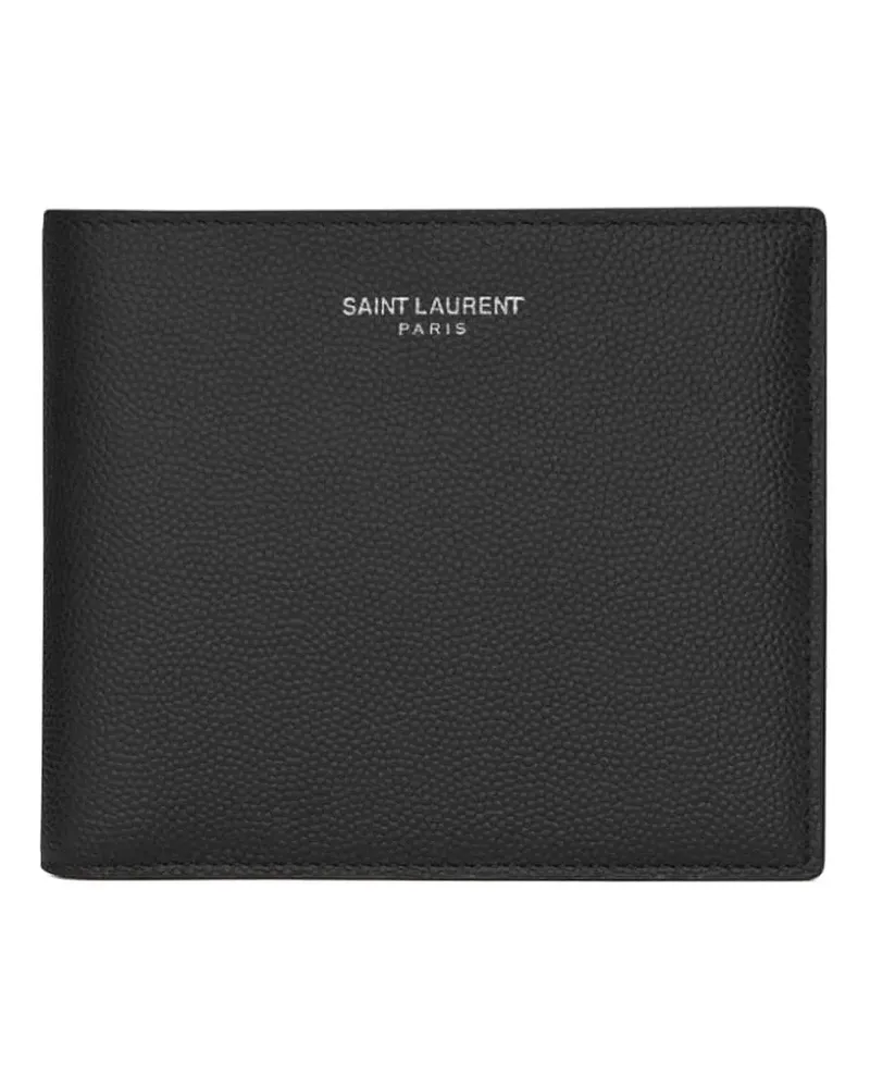 Saint Laurent Portemonnaie mit Logo-Stempel - Schwarz Schwarz