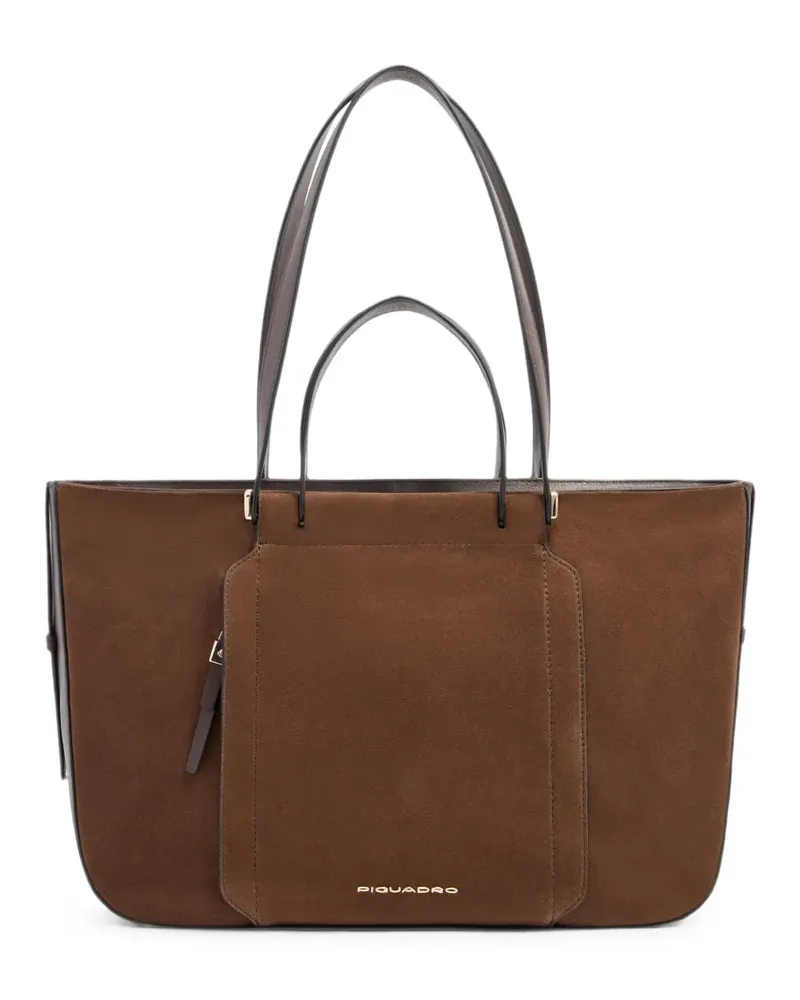 Piquadro panelled laptop tote bag - Braun Braun