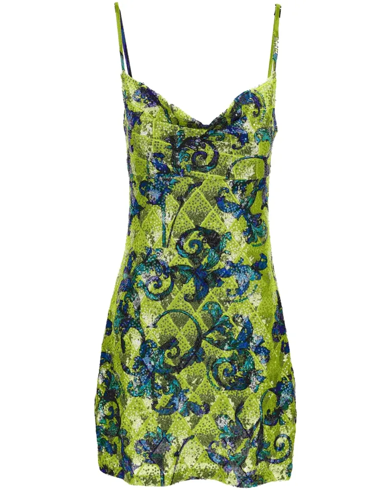Versace Jeans Minikleid mit Pailletten - Grün Grün