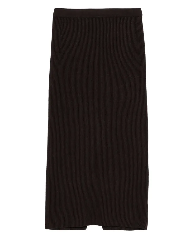 Twin-Set ribbed-knit midi skirt - Braun Braun