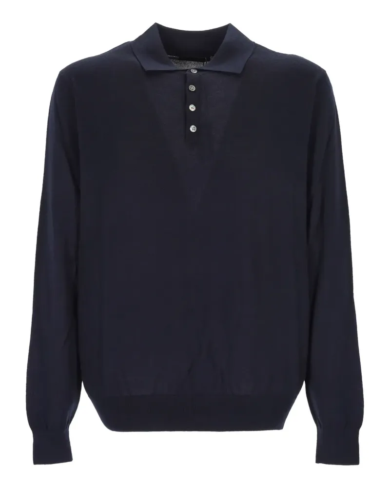Outfit buttoned polo shirt - Blau Blau