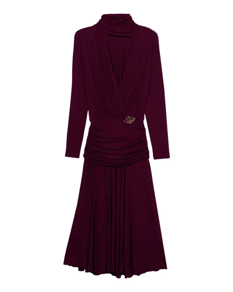 Blumarine Drapiertes Midikleid - Violett Violett