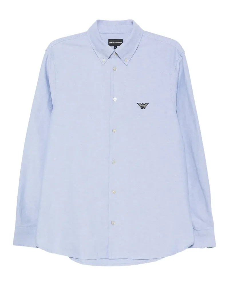 Emporio Armani Hemd mit Logo - Blau Blau