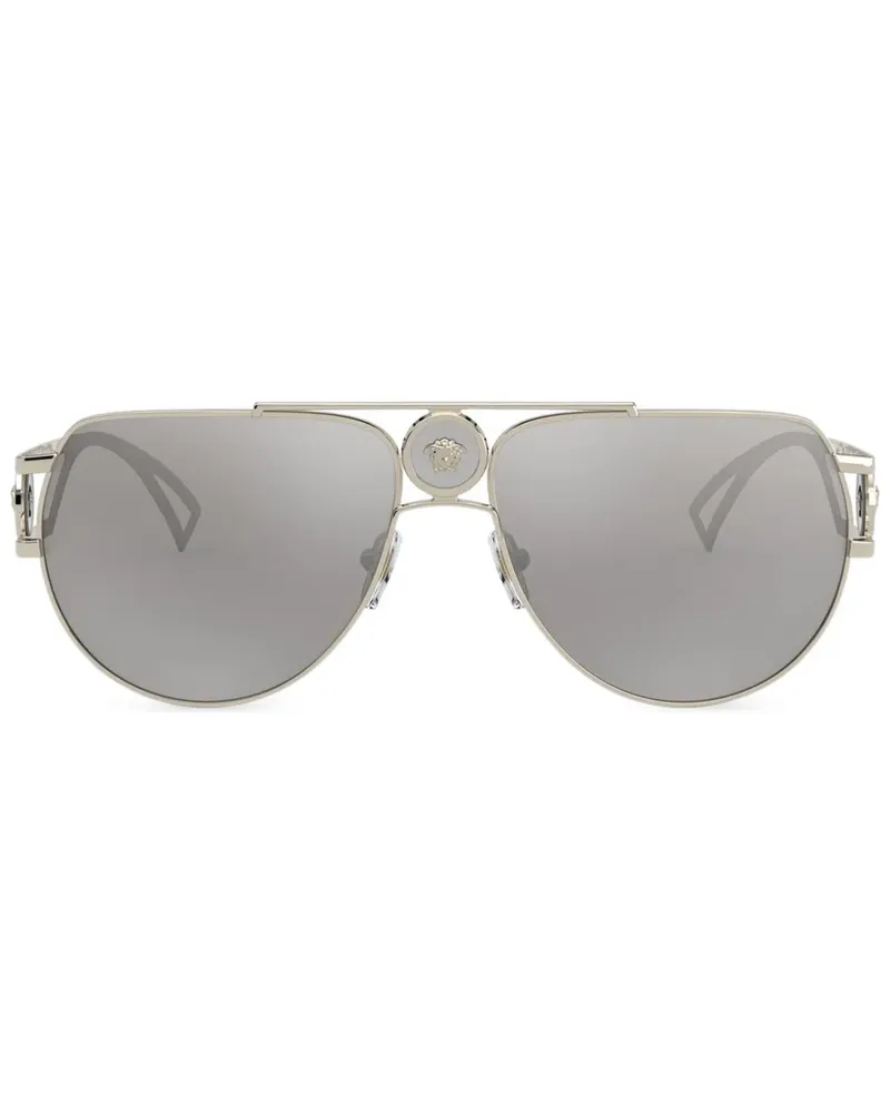Versace Pilotenbrille mit Medusa - Gold Gold