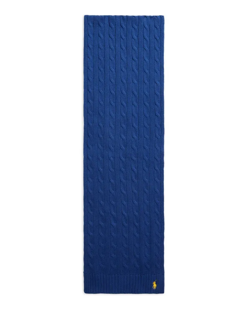 Ralph Lauren Schal mit Zopfmuster - Blau Blau