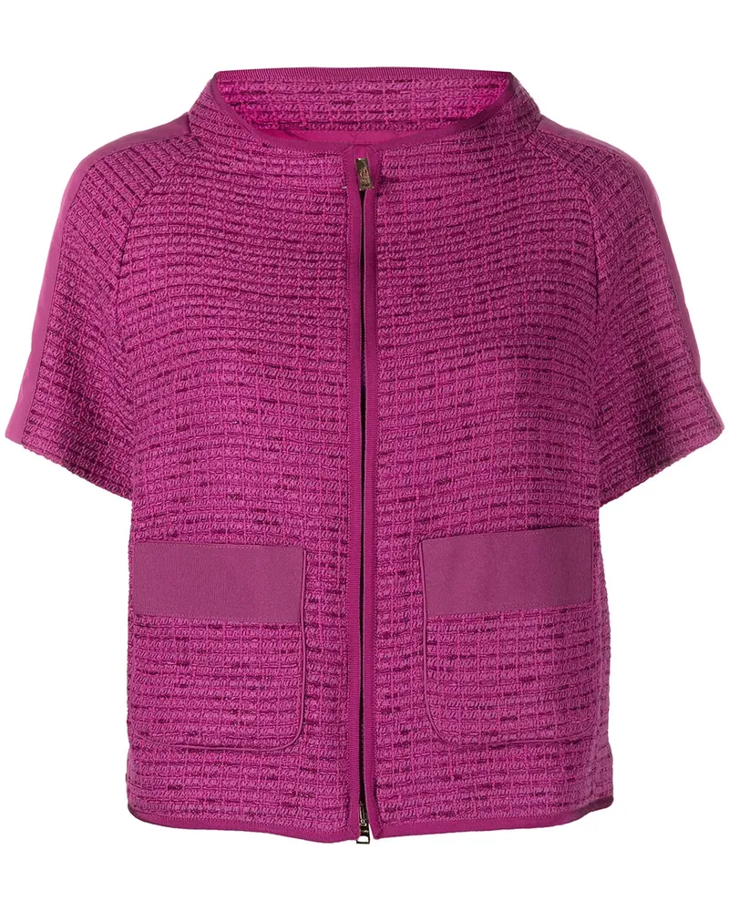 Herno Kurzärmelige Tweed-Jacke - Violett Violett