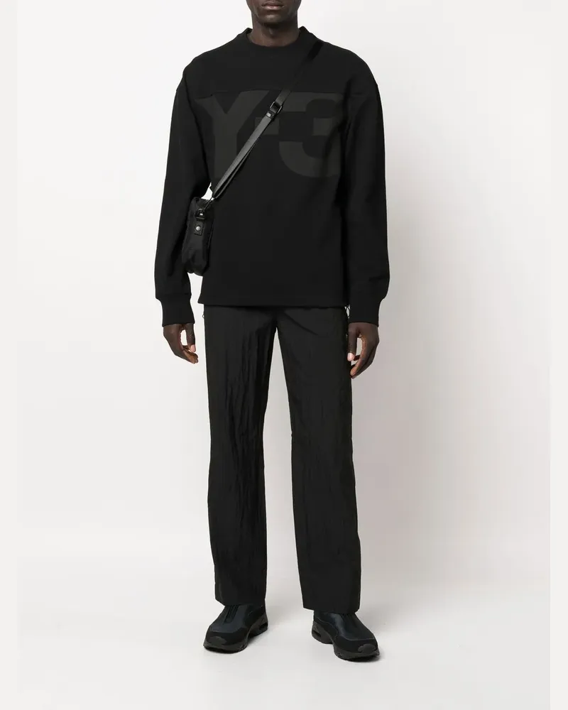 Y-3 Sweatshirt mit Kordelzug - Schwarz Schwarz