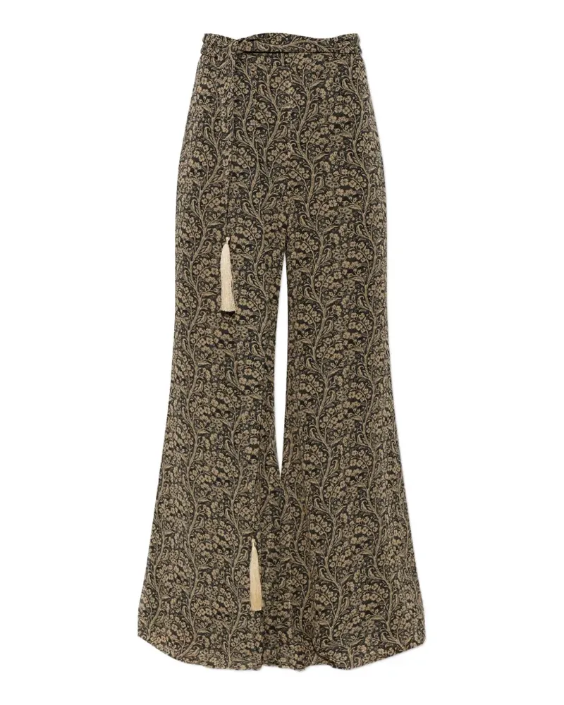Zimmermann Hose mit Blumenprint - Grau Grau