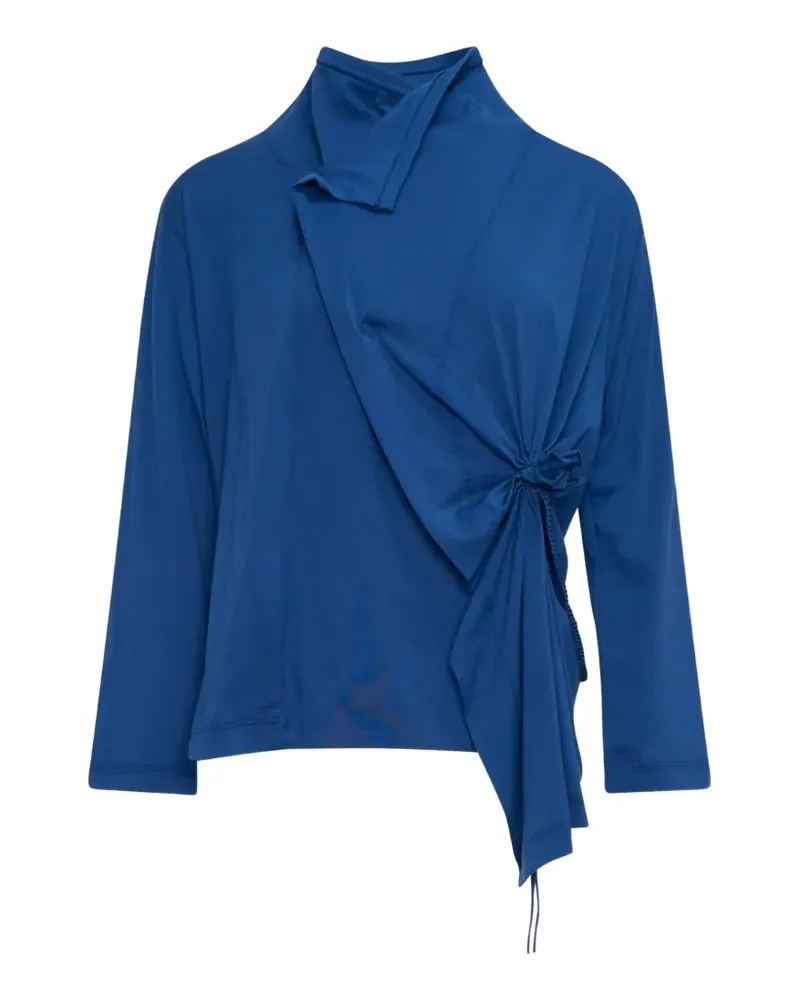 Yohji Yamamoto knotted asymmetric sweater - Blau Blau