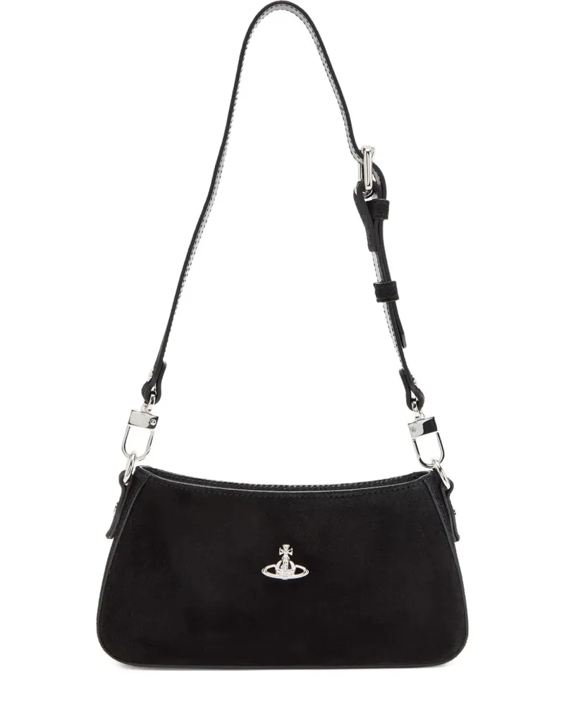 Vivienne Westwood Tasha Schultertasche aus Wildleder - Schwarz Schwarz