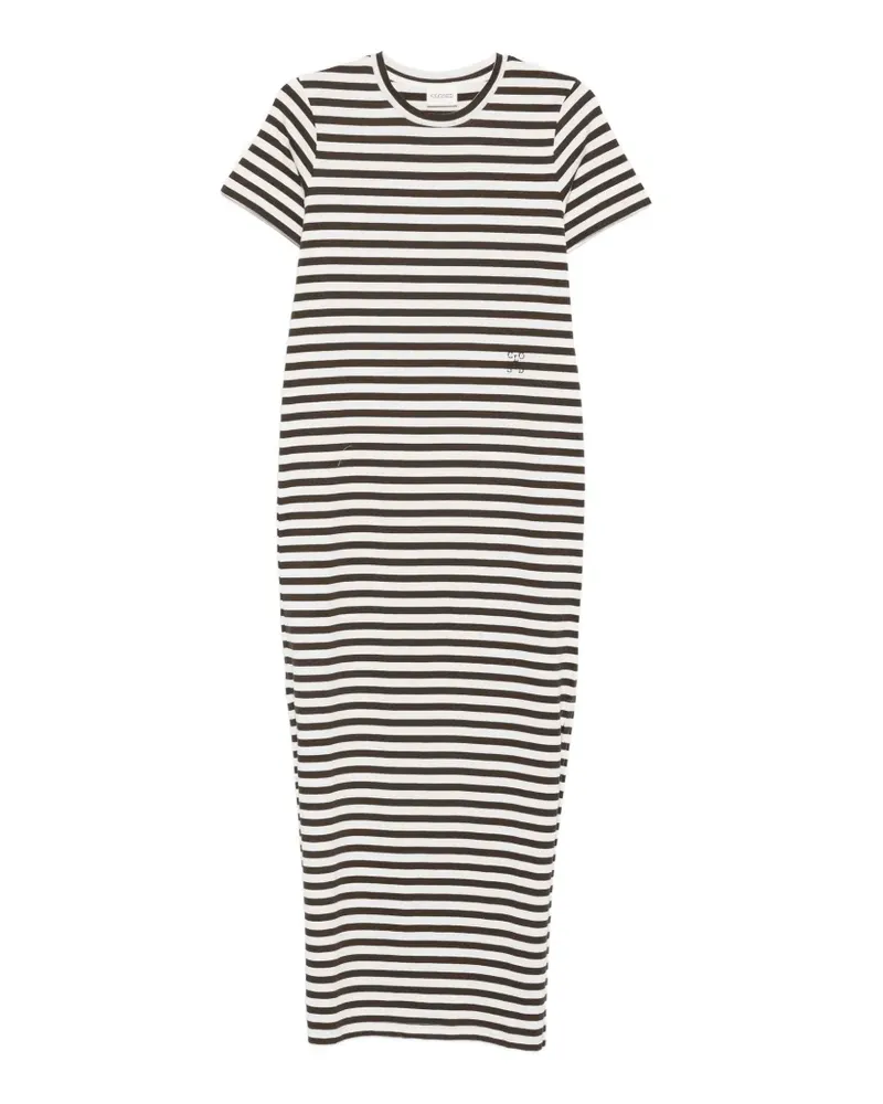 Closed striped logo-print dress - Braun Braun
