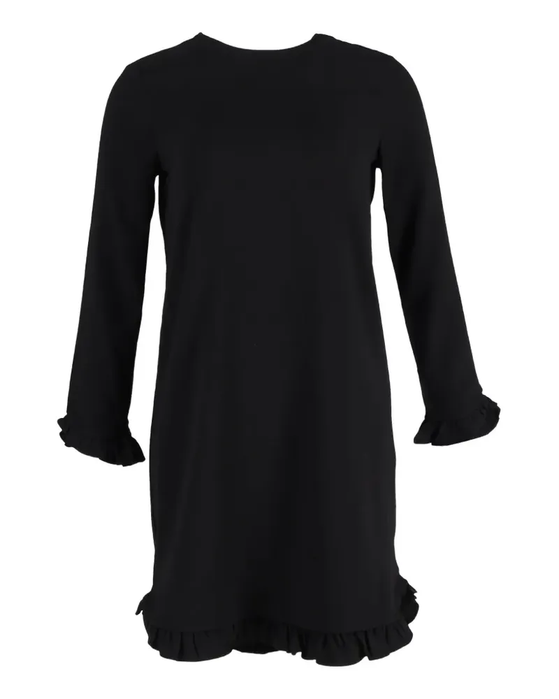 Ganni ruffled mini dress - Schwarz Schwarz