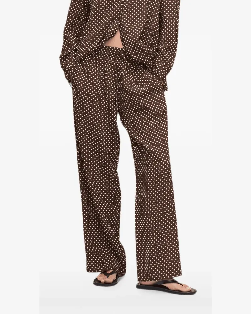 Matteau polka-dot drawstring trousers - Braun Braun